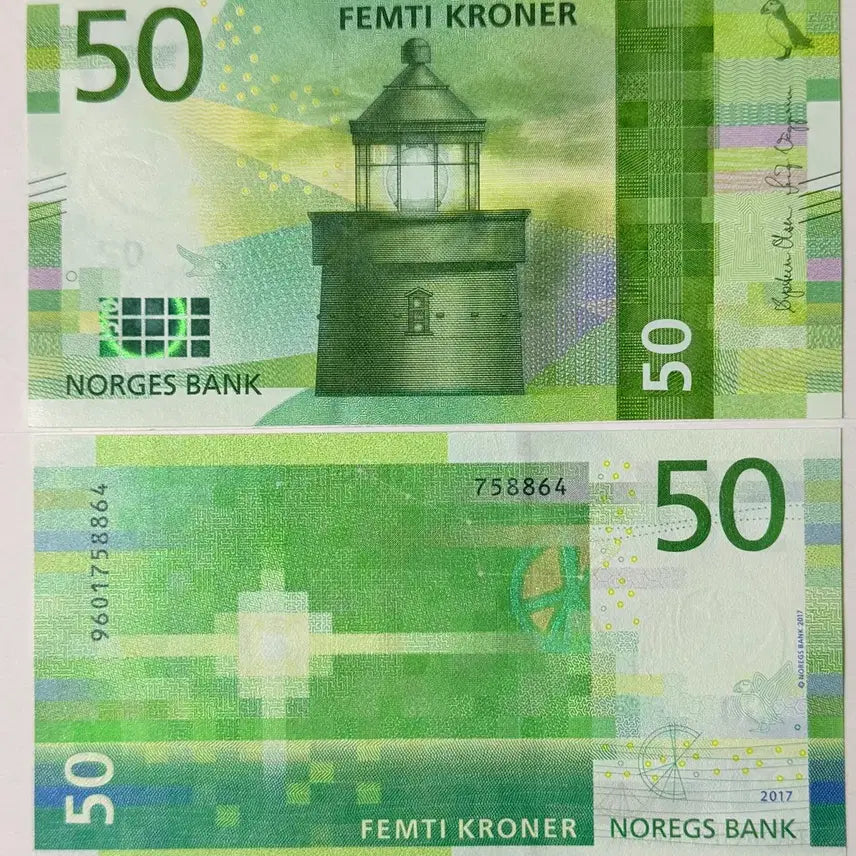 [BUNJANG] Norway 2016 50 Krone Banknote UNC / 노르웨이  2016  50크로네  완전미사용