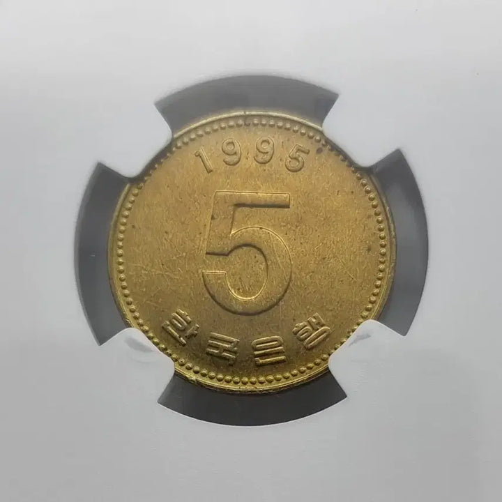 [BUNJANG] 1995 5 Won Coin NGC MS65 Grade Uncirculated / 1995년5주화 미사용 ngc  MS65등급