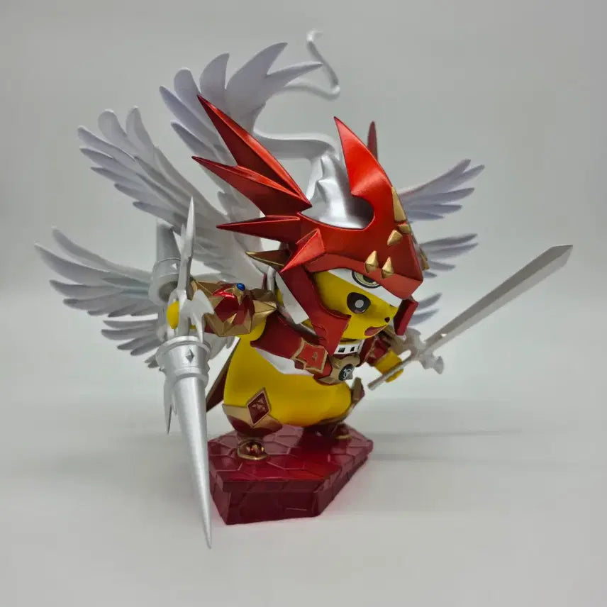 [BUNJANG] Pikustudio Pikachu Digimon Dukemon Crimson Mode Costume Resin Statue / 포켓몬스터 피쿠스튜디오 피카츄 듀크몬크림슨 모드 코스튬 레진