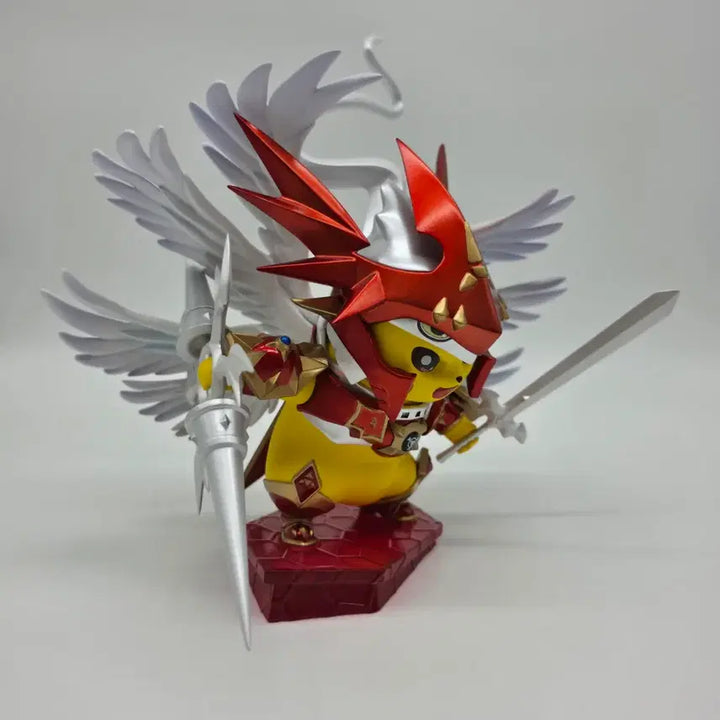 [BUNJANG] Pikustudio Pikachu Digimon Dukemon Crimson Mode Costume Resin Statue / 포켓몬스터 피쿠스튜디오 피카츄 듀크몬크림슨 모드 코스튬 레진