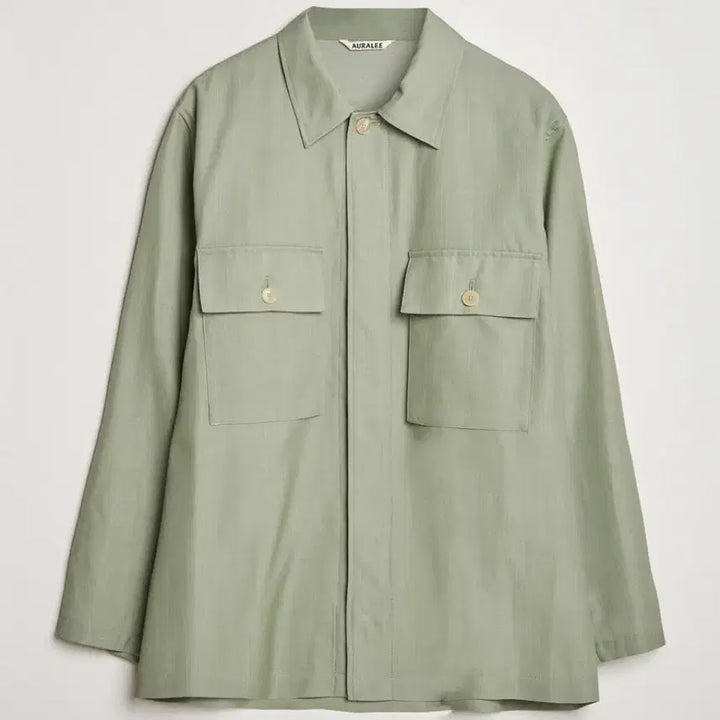 [BUNJANG] Auralee Wool Herringbone Overshirt / [4] 오라리 울 헤링본 오버셔츠(100-105)