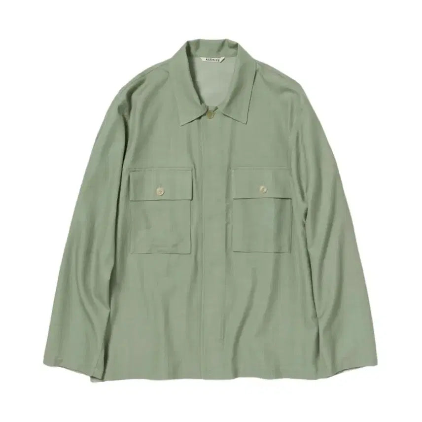 [BUNJANG] Auralee Wool Herringbone Overshirt / [4] 오라리 울 헤링본 오버셔츠(100-105)
