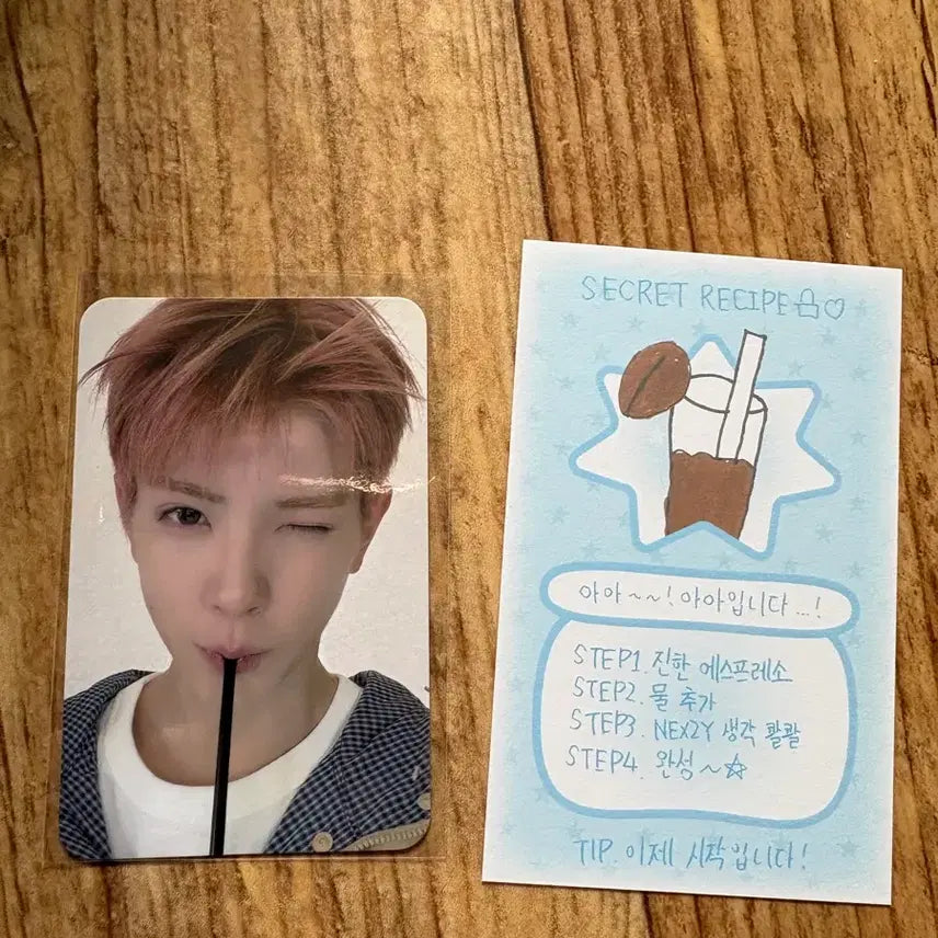 [BUNJANG] NexJ Yuki 2nd Anniversary Pop-Up Cafe Drink Photocard / 넥스주 넥스지 유키 2주년 팝업 카페 음료 포카 포토카드