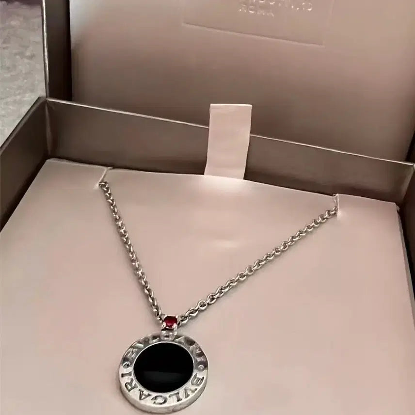 [BUNJANG] Bulgari Onyx Silver Necklace / 불가리 오닉스 실버 목걸이
