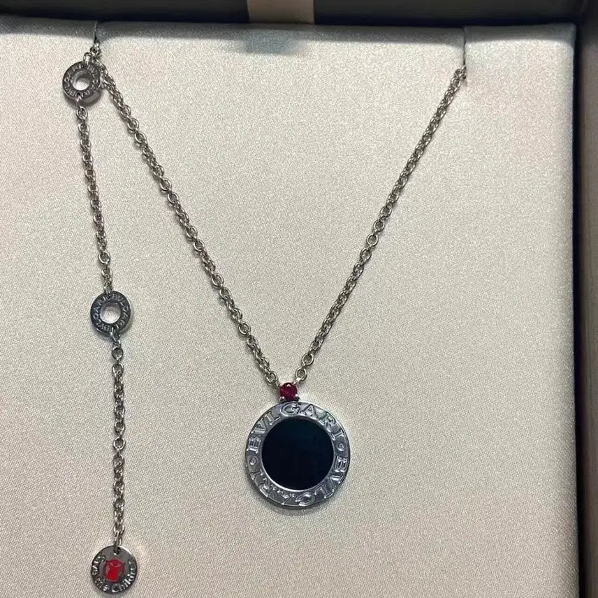 [BUNJANG] Bulgari Onyx Silver Necklace / 불가리 오닉스 실버 목걸이