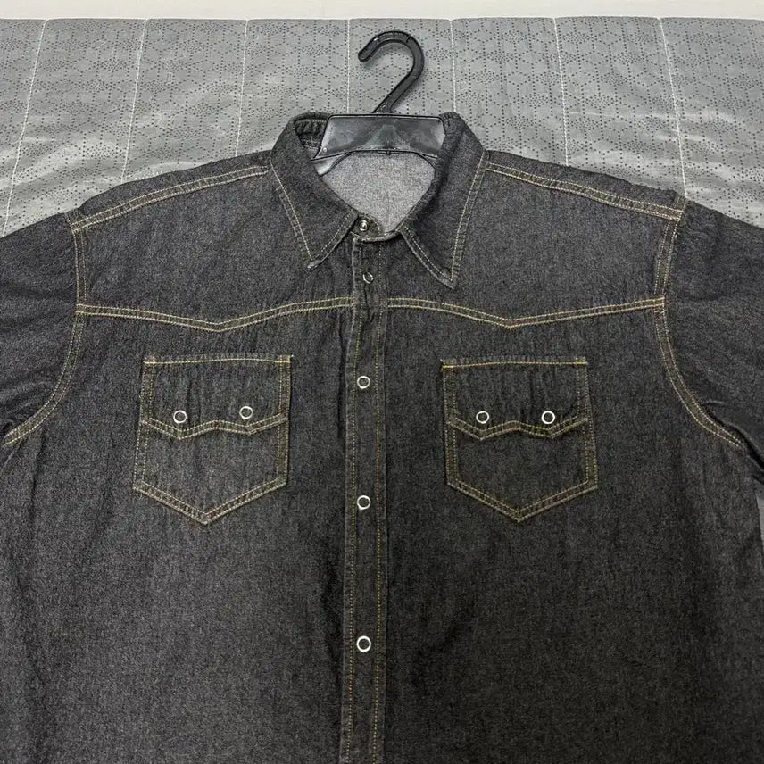 [BUNJANG] Denim Short Sleeve Shirt Jacket / (새상품)진청데님 반팔 셔츠 자켓