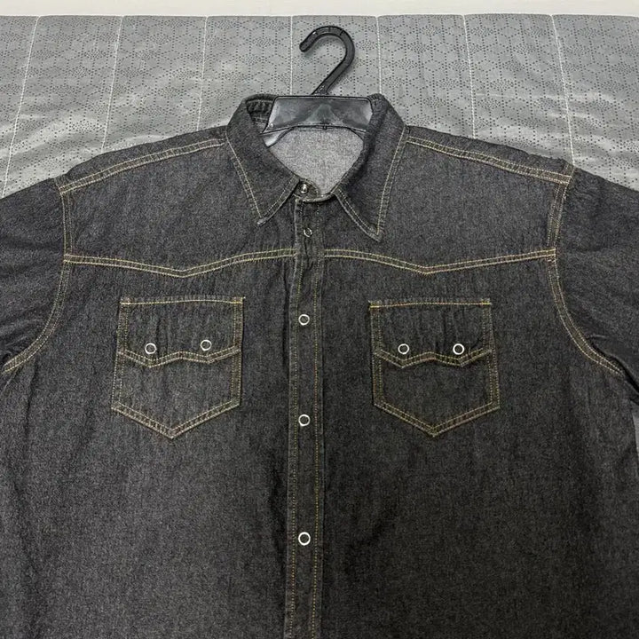 [BUNJANG] Denim Short Sleeve Shirt Jacket / (새상품)진청데님 반팔 셔츠 자켓