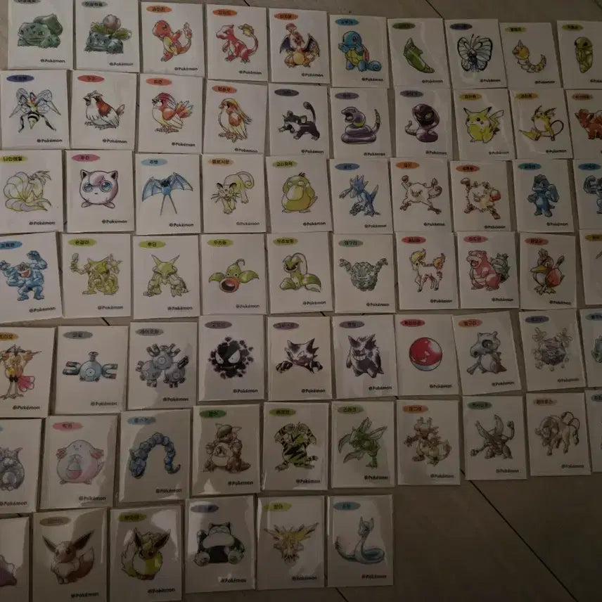 [BUNJANG] Pokemon Sticker Artwork Bundle Set (66 types) / 포켓몬 띠부씰 아트워크 판매 (71종 일괄)
