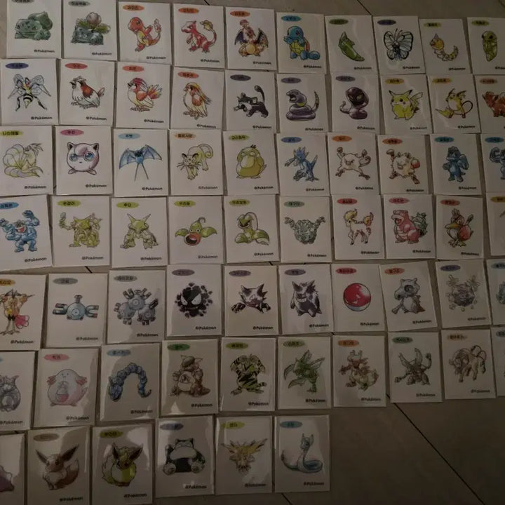[BUNJANG] Pokemon Sticker Artwork Bundle Set (66 types) / 포켓몬 띠부씰 아트워크 판매 (71종 일괄)