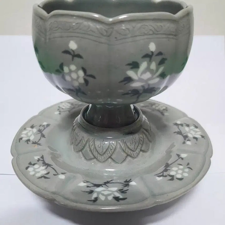 [BUNJANG] Celadon Porcelain "Janjangdae" Tea Bowl Stand / 청자 고도자기  잔잔대