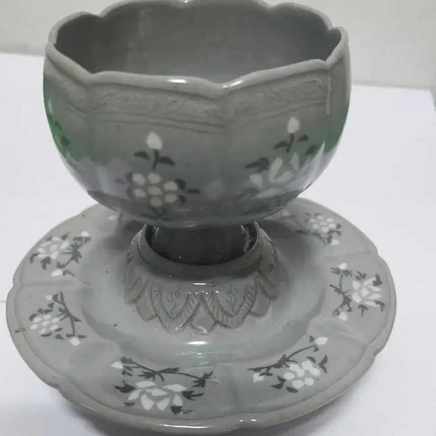 [BUNJANG] Celadon Porcelain "Janjangdae" Tea Bowl Stand / 청자 고도자기  잔잔대