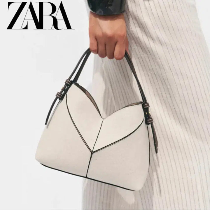 [BUNJANG] ZARA Ivory Canvas Tote Bag / ZARA 아이보리 캔버스 토트백(새상품)