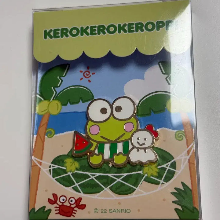 [BUNJANG] Sanrio TenbyTen Summer Pin Badge Keroppi / 산리오 텐바이텐 썸머 핀뱃지 케로케로케로피