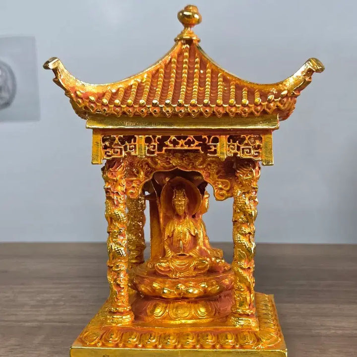 [BUNJANG] Ornate Gilded Buddha Pagoda Tower / 정교하게 제작된 금장 불상 누각탑