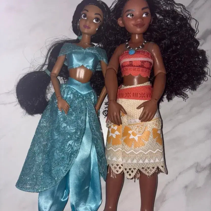 [BUNJANG] Disney Authentic Classic Doll Jasmine &amp; Moana Bundle Set / 디즈니 정품 클래식돌 / 쟈스민&amp;모아나 일괄