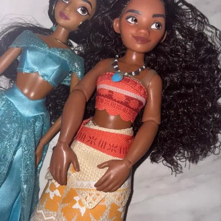 [BUNJANG] Disney Authentic Classic Doll Jasmine &amp; Moana Bundle Set / 디즈니 정품 클래식돌 / 쟈스민&amp;모아나 일괄