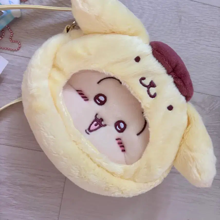 [BUNJANG] Chiikawa x Sanrio Pompompurin Usagi Pouch / 치이카와 산리오 폼폼푸린 우사기 파우치
