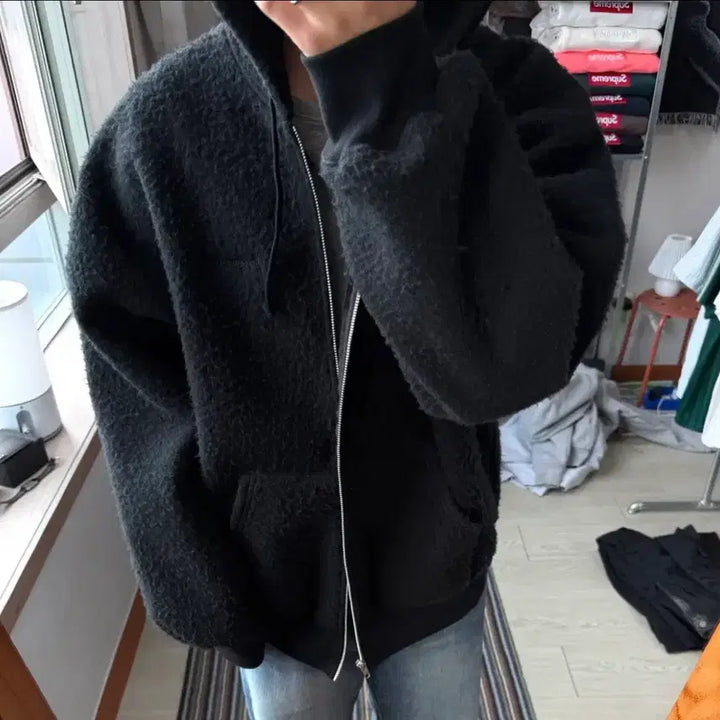 [BUNJANG] Supreme Field Zip-Up Hoodie Sweatshirt Black / 슈프림 필드 집업 후드 스웨트셔츠 블랙