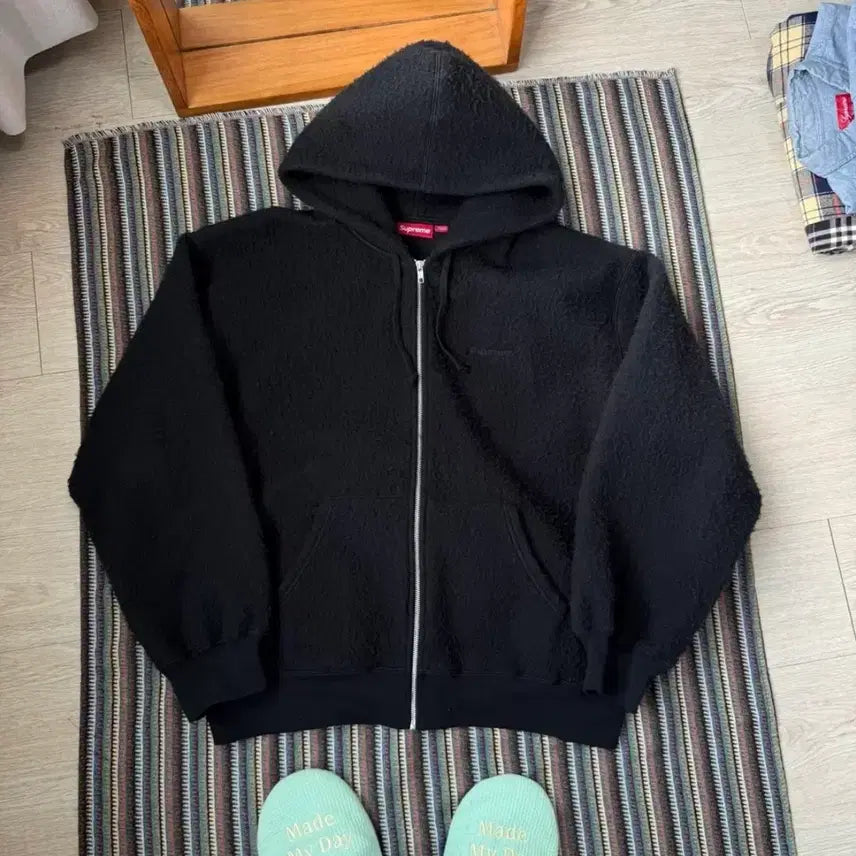 [BUNJANG] Supreme Field Zip-Up Hoodie Sweatshirt Black / 슈프림 필드 집업 후드 스웨트셔츠 블랙