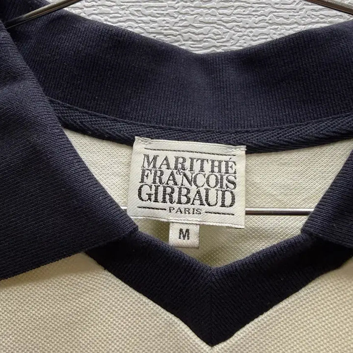 [BUNJANG] Marithe Francois Girbaud Colorblock Collar T-Shirt / 마리떼 프랑소와 저버 배색 카라 티셔츠