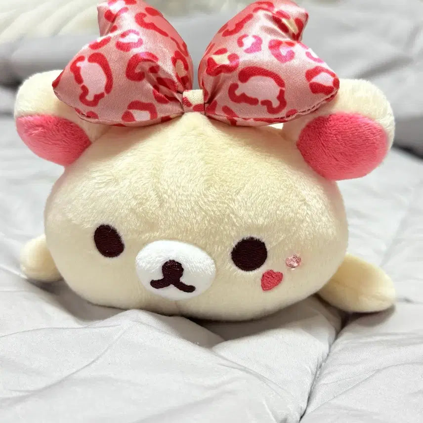 [BUNJANG] Rilakkuma Leopard Ribbon Pencil Case / 코리락가득 시리즈 호피 리본 필통 코리락쿠마