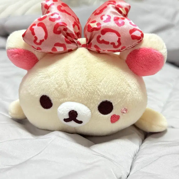 [BUNJANG] Rilakkuma Leopard Ribbon Pencil Case / 코리락가득 시리즈 호피 리본 필통 코리락쿠마