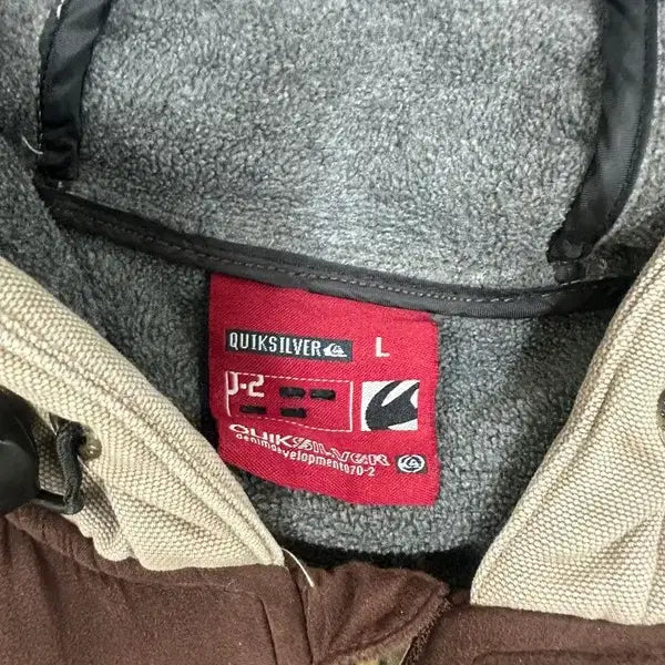 [BUNJANG] Quiksilver Colorblock Logo Hoodie Zip-Up Jacket / 퀵실버 배색 로고 후드집업