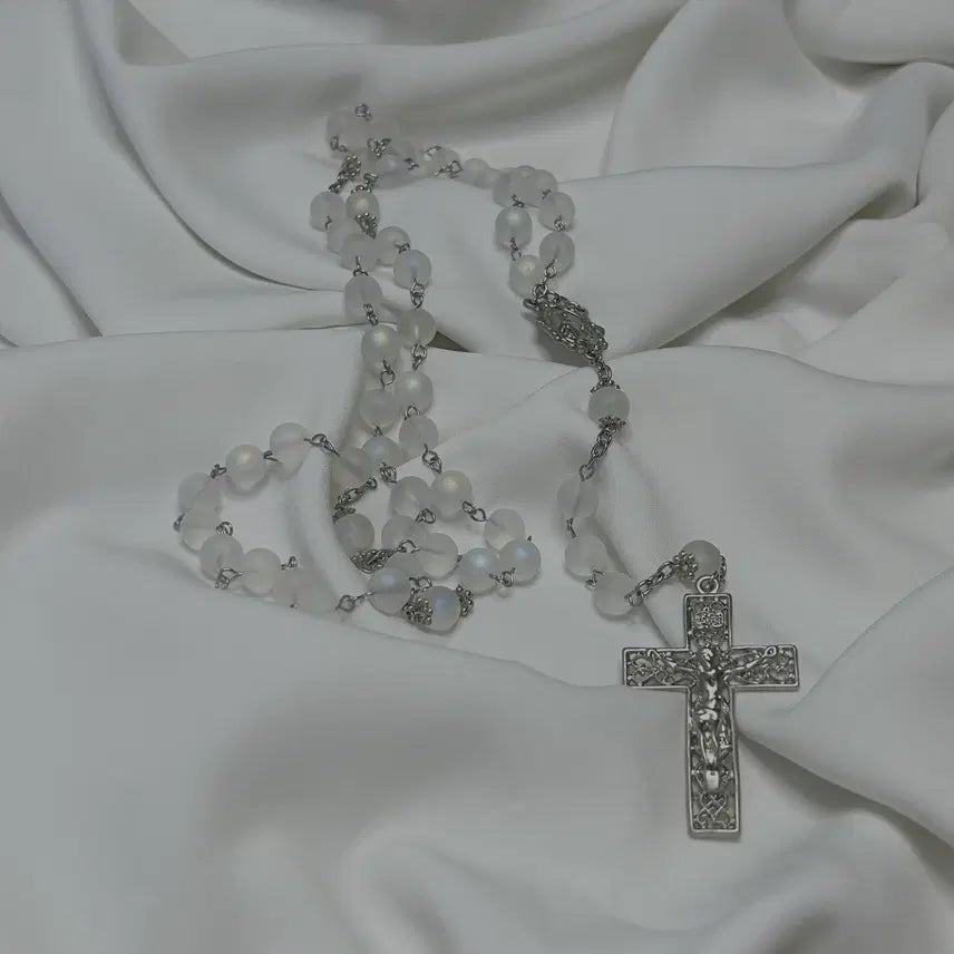 [BUNJANG] Aurora Glass Prayer Beads / 달빛 묵주