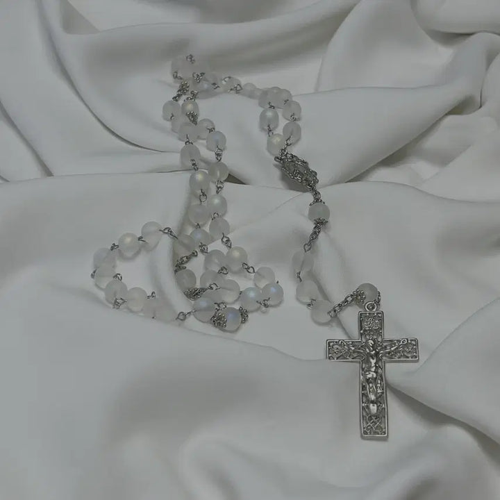[BUNJANG] Aurora Glass Prayer Beads / 달빛 묵주
