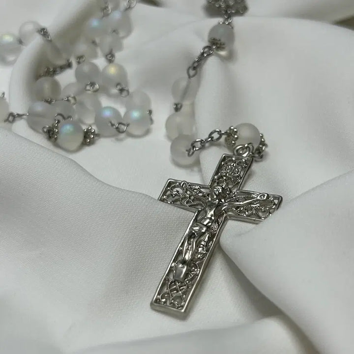 [BUNJANG] Aurora Glass Prayer Beads / 달빛 묵주
