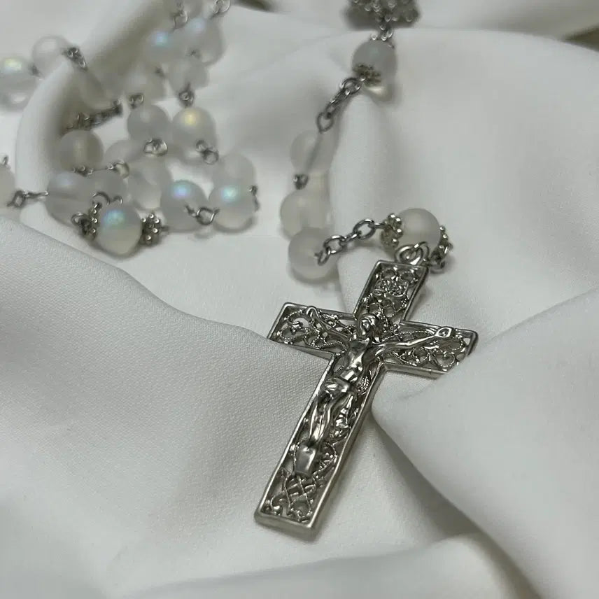 [BUNJANG] Aurora Glass Prayer Beads / 달빛 묵주