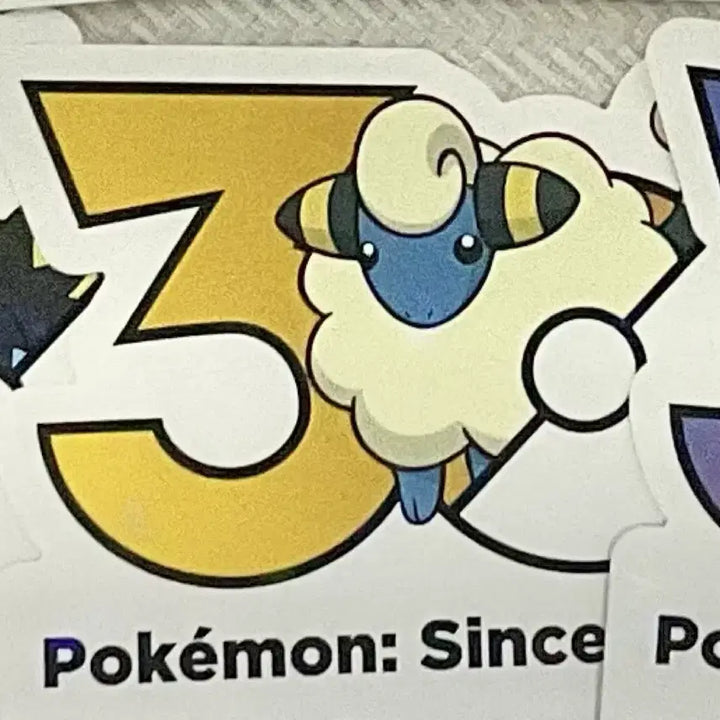 [BUNJANG] Pokemon 30th Anniversary Mareep Logo Sticker / 포켓몬 30주년 로고 스티커 메리프