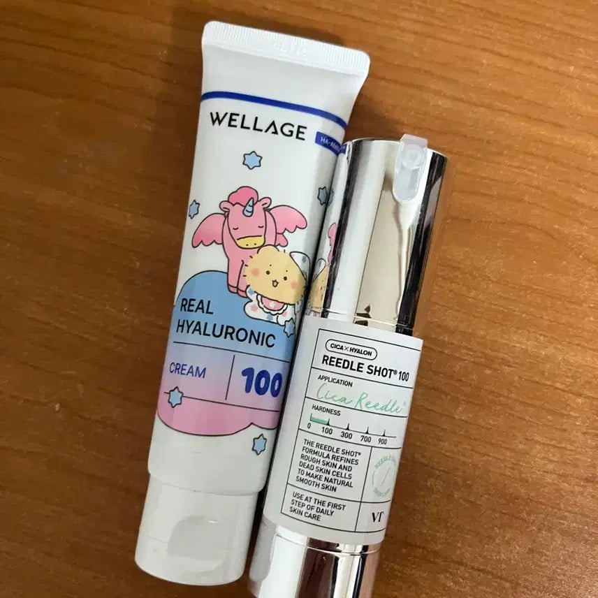 [BUNJANG] Wellage Real Hyaluronic Cream + Riddle Shot 100 / 웰라쥬 리얼 히알루로닉 크림 + 리들샷 100