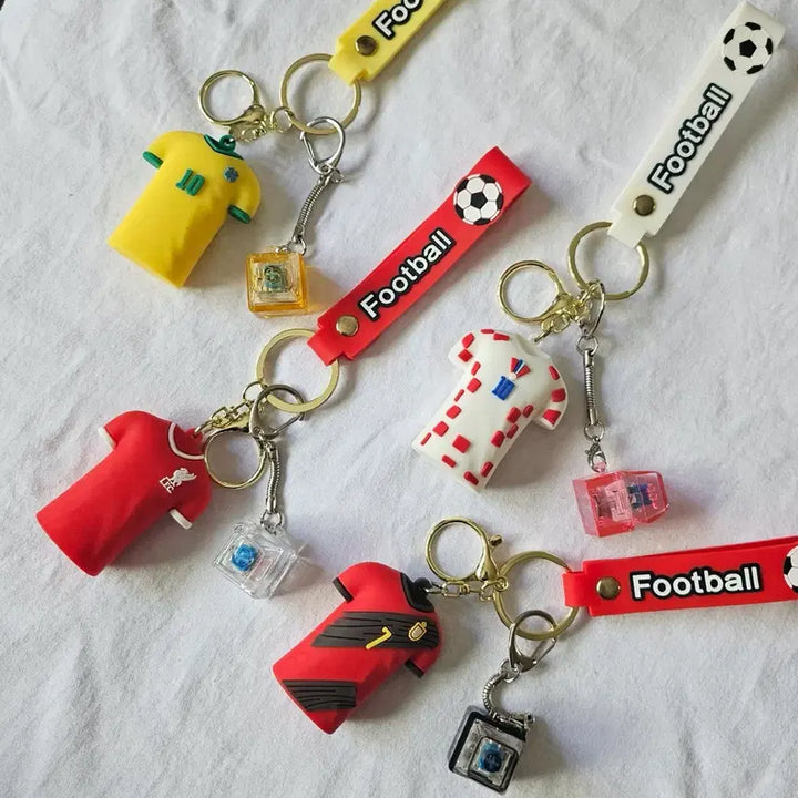 [BUNJANG] Football Uniform LED Keyring &amp; Keyboard Keycap Set / 축구 유니폼+키캡 키링