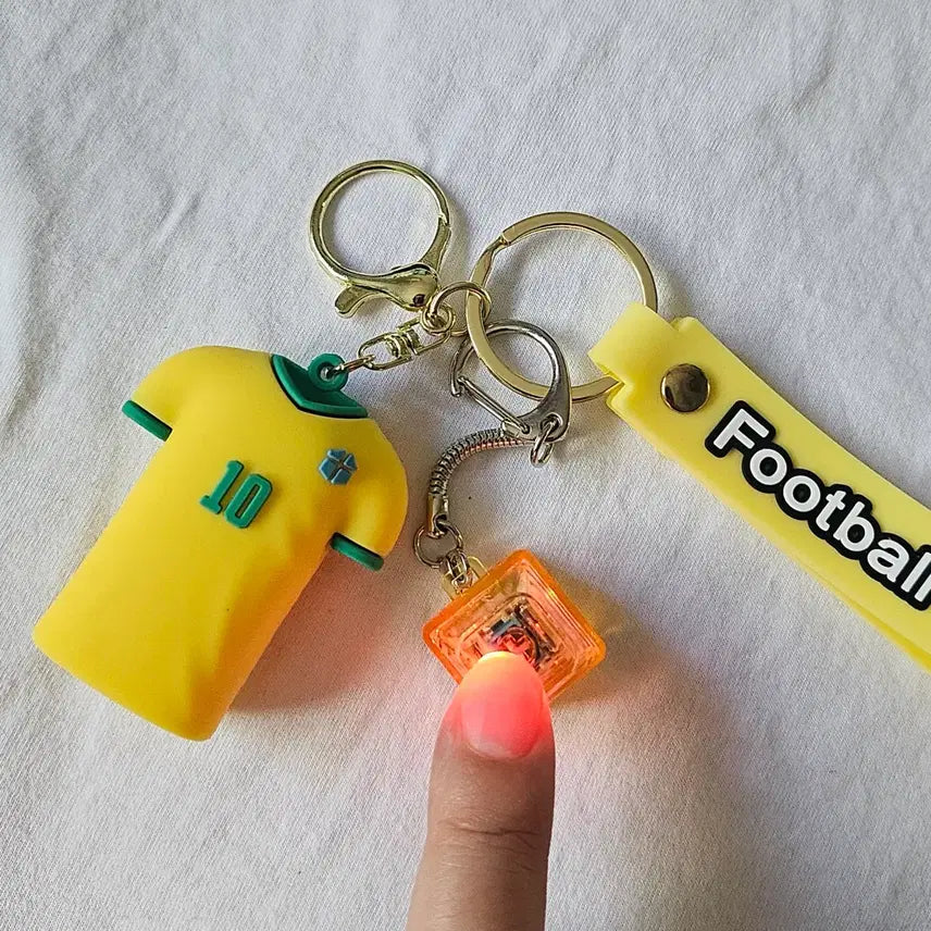[BUNJANG] Football Uniform LED Keyring &amp; Keyboard Keycap Set / 축구 유니폼+키캡 키링