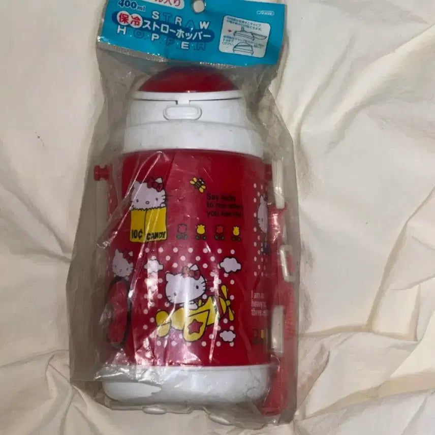 [BUNJANG] 2007 Hello Kitty Straw Water Bottle (Japan) / 2007 고전 헬로키티 물통 물병 일본제 고전 제품