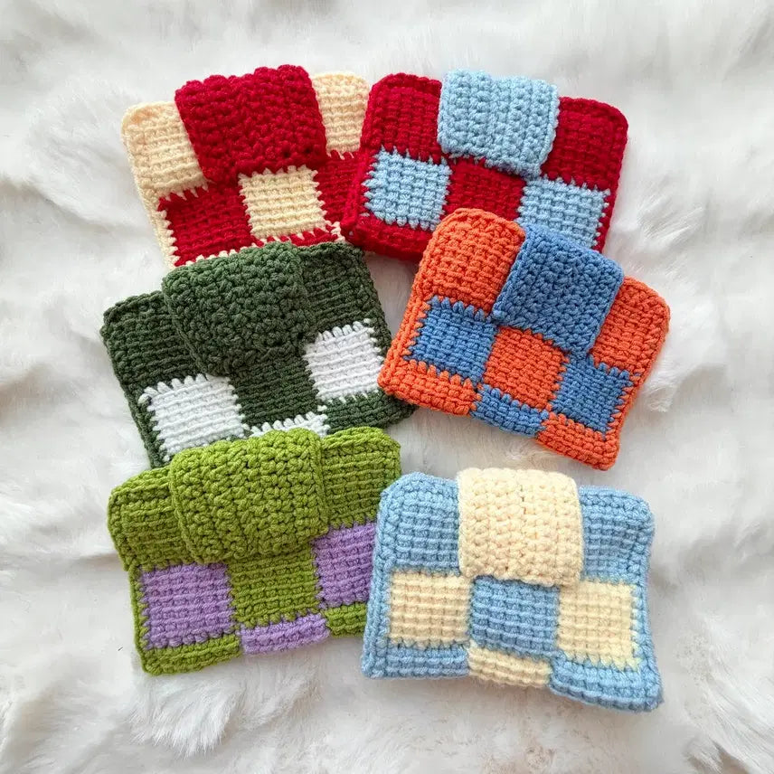 [BUNJANG] Y2K Knit Card Wallet / (6컬러) 뜨개 카드지갑 y2k