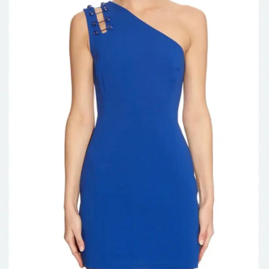 [BUNJANG] Versace Versus Blue Safety Pin Detail Bodycon Dress Size 36 / [정품] Versace Versus 베르사체 원피스 블루 36