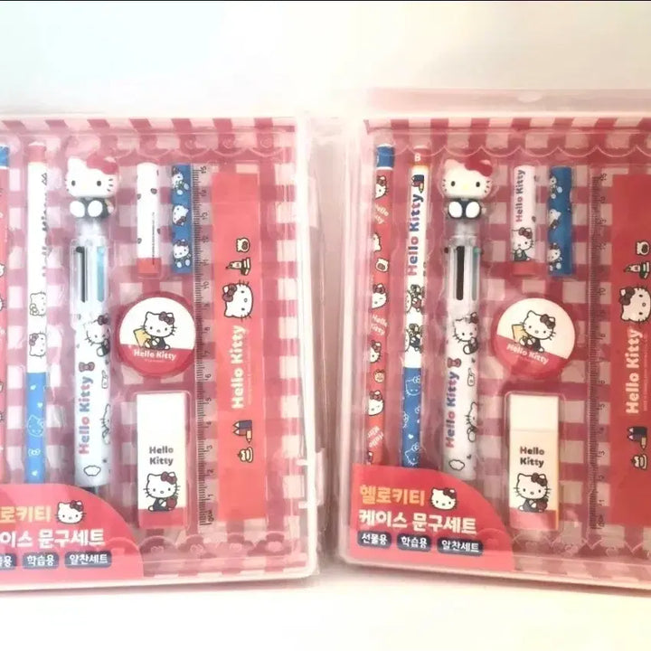 [BUNJANG] Hello Kitty Case Stationery Set Bundle / 헬로키티 케이스 문구세트 2개 일괄 새상품