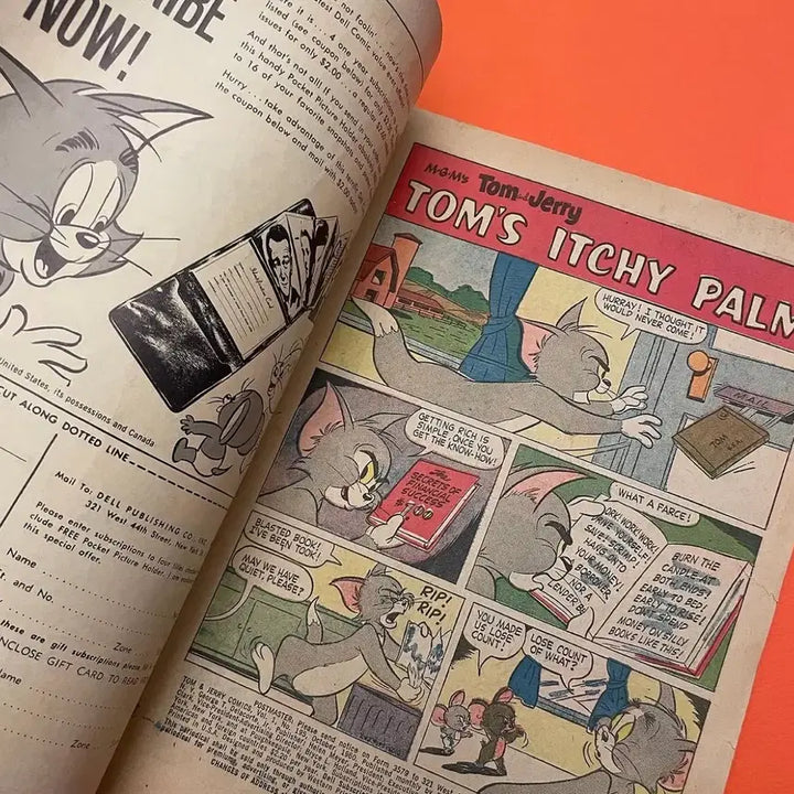 [BUNJANG] 1950s Tom and Jerry Vintage Book - Rare Dell Publishing First Edition / 1960s/오리지널 톰괴제리 빈티지북(rare)