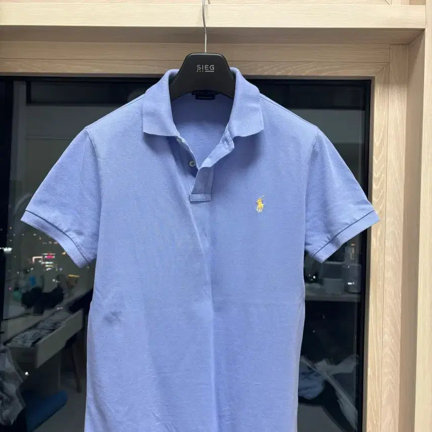 [BUNJANG] Polo Custom Slim Fit Polo Shirt M (Dark Sky Blue) / 폴로 커스텀슬림핏 카라티 M(진한 하늘색)