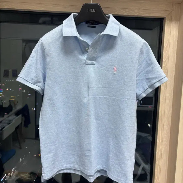 [BUNJANG] Polo Ralph Lauren Custom Slim Fit Polo Shirt Light Blue / 폴로 커스텀슬림핏 카라티 M(연한 하늘색)
