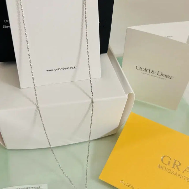 [BUNJANG] Gold&amp;Dear 5-Carat Moissanite Necklace / 골드앤디어 5부 모이사나이트 목걸이 새상품