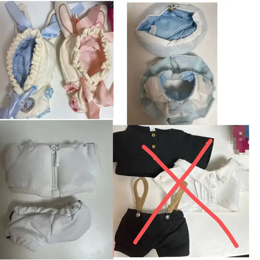 [BUNJANG] 10cm Doll Clothes Bundle Set (Slip in Heaven, Winter Wind, White Jersey) / 급전)슬립 인 헤븐, 겨울바람, 화이트 져지 일괄 10cm인형옷