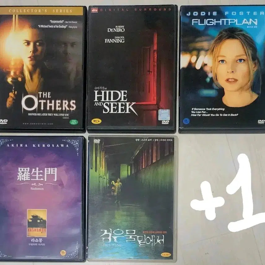 [BUNJANG] The Others, Hide and Seek, Dogville, Flightplan, Rashomon, and More - 6-Movie Horror/Thriller DVD Bundle / [DVD 6편]공포스릴러|디아더스,숨박꼭질,도그빌,플라이트플랜,라쇼몽 등