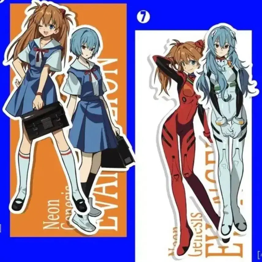 [BUNJANG] Betti Evangelion Asuka &amp; Rei Sticker Set Bundle / 베띠님 에반게리온 스티커 아스카, 레이 세트 2개 일괄