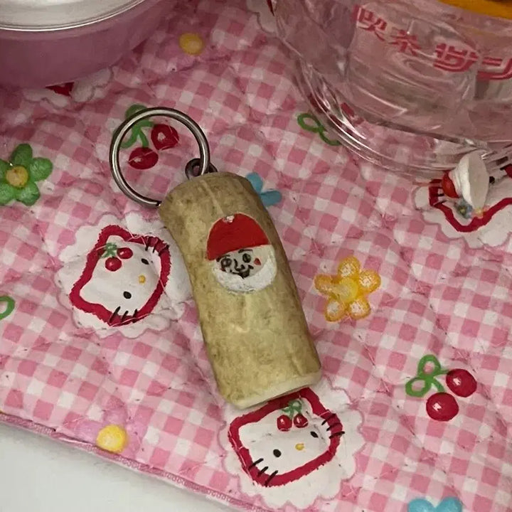 [BUNJANG] Vintage Santa Reindeer Antler Keychain Strap / 고전 빈티지 산타 사슴뿔 키링 키체인 노르웨이 유럽 핸드페인팅 스트랩