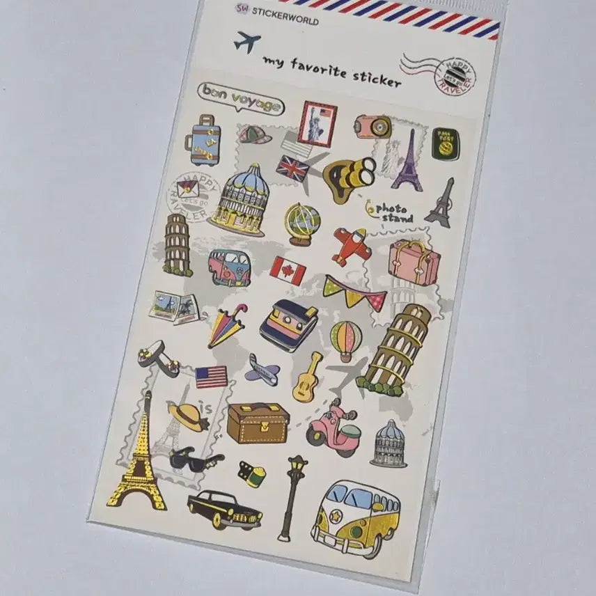 [BUNJANG] Vintage Travel Gilt Sticker / 고전 여행 금박 스티커