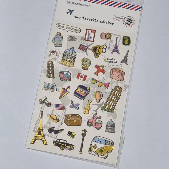 [BUNJANG] Vintage Travel Gilt Sticker / 고전 여행 금박 스티커