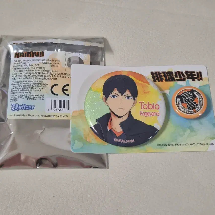 [BUNJANG] Haikyuu!! Kageyama Sparkling Pin Badge / 하이큐 반짝반짝 핀뱃지 카게야마
